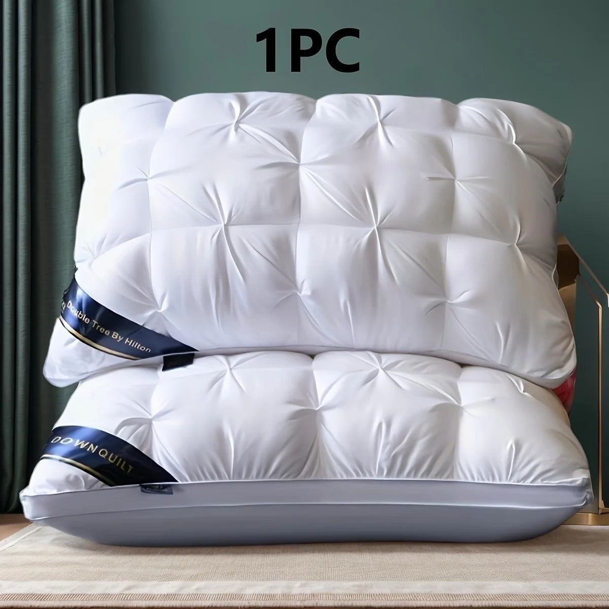 Twisted Flower48 × 74cmStar Hotel High and Low Pillow Home No Collapse Cervical Pillow Insert Waterable Wash Pillow Inner