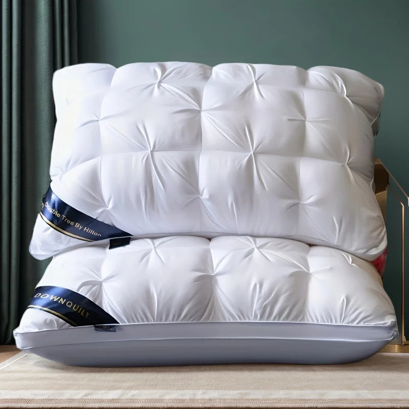 Twisted Flower48 × 74cmStar Hotel High and Low Pillow Home No Collapse Cervical Pillow Insert Waterable Wash Pillow Inner