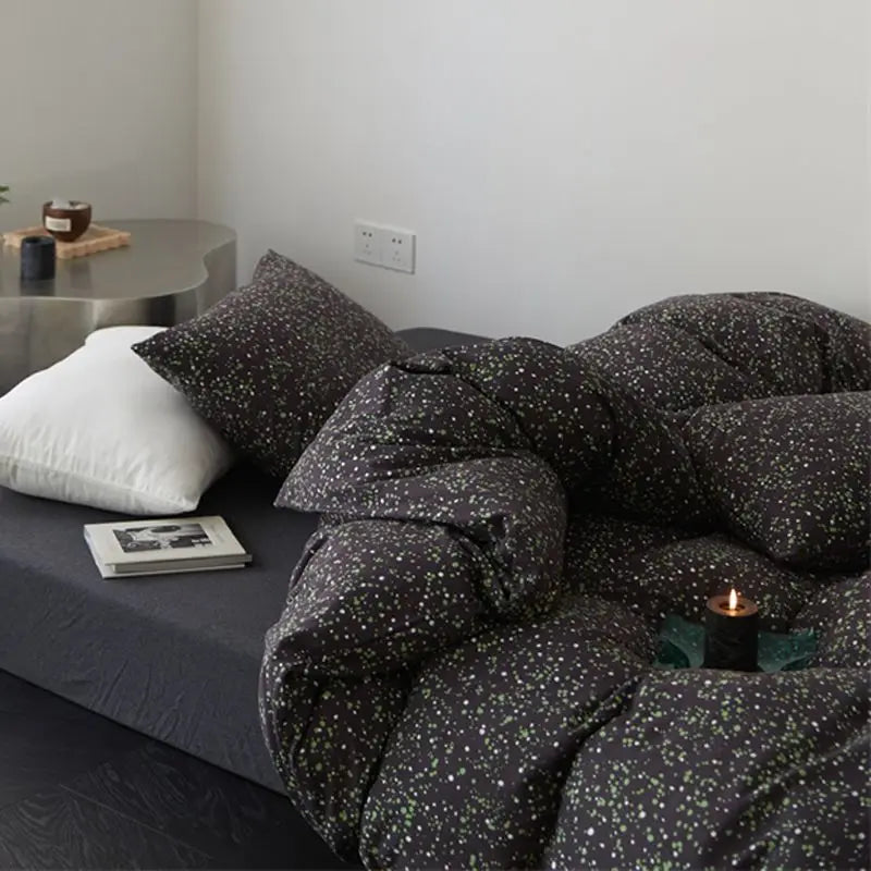 Bed Linen Duvet Cover Sheets Simple Style Four-piece Set Japanese Dormitory Bedding Single Student Cover Quilt Three-piece Set