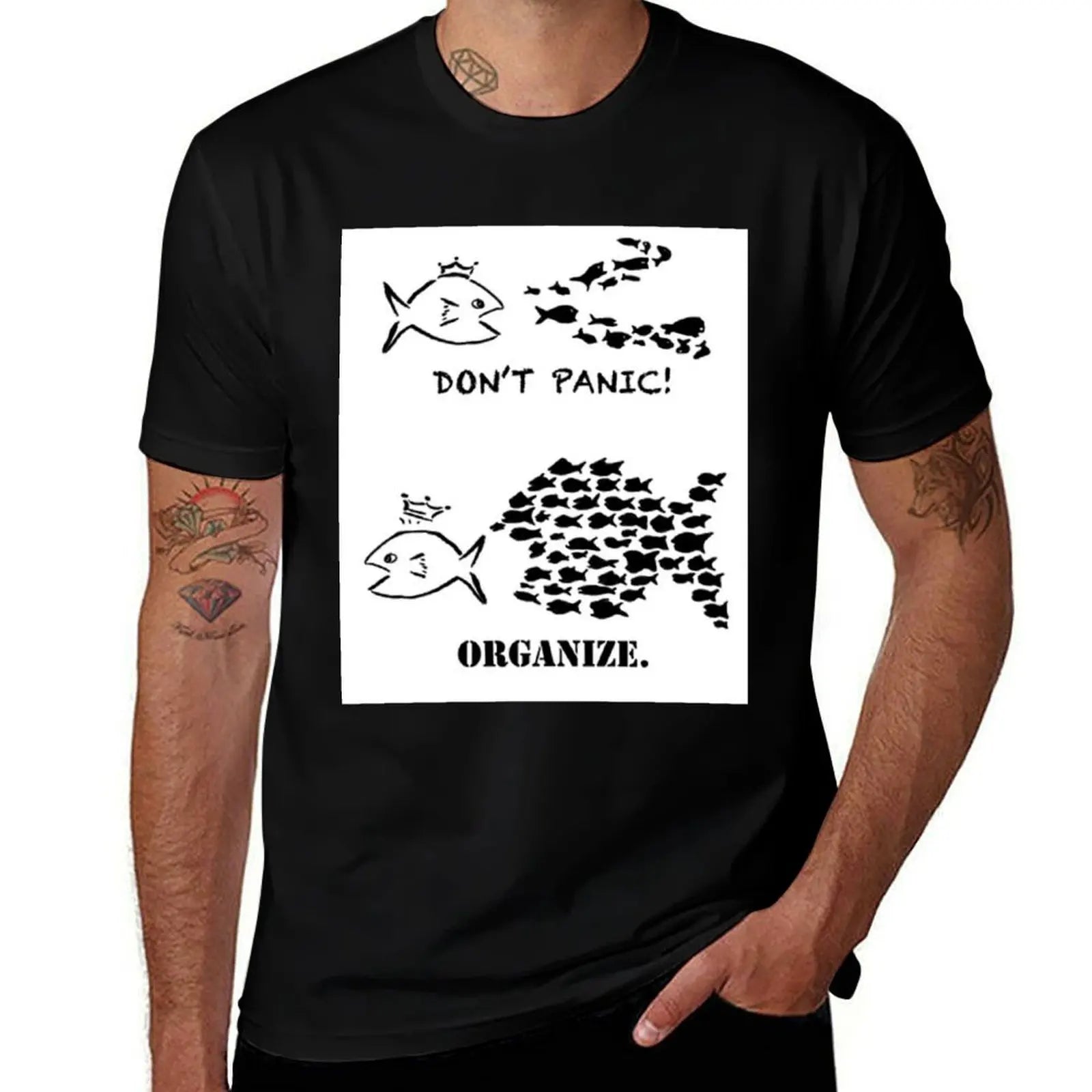 Don't Panic, Organize. T-Shirt Sporty Casual Quick Dry T-Shirt