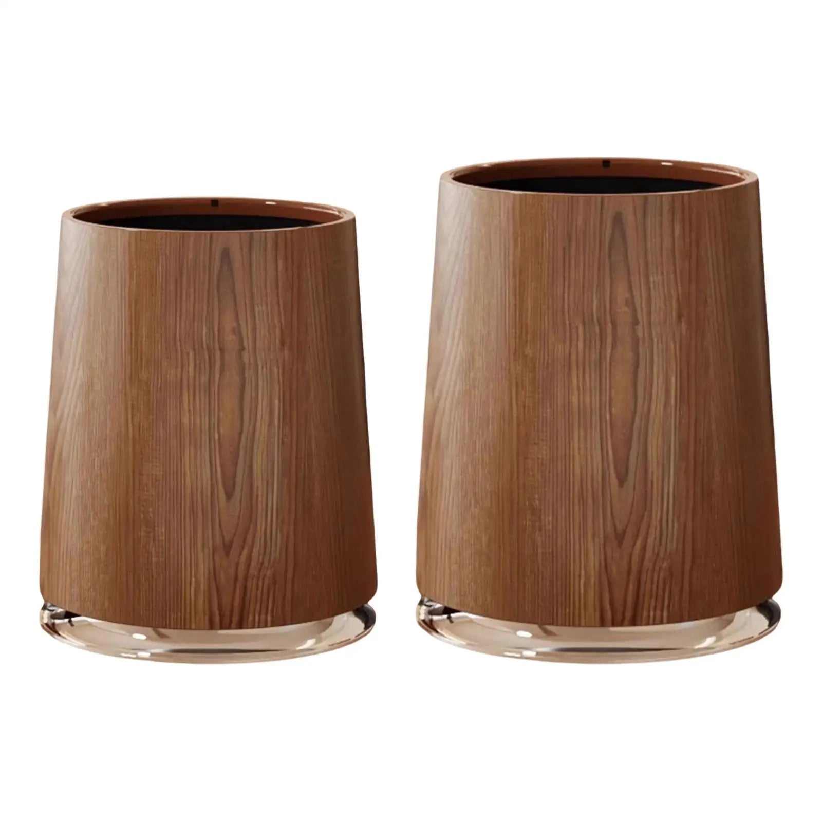 Trash Can Imitation Wood Grain,Sturdy,Farmhouse Decorative Portable Garbage Can Wastebasket Bin Open Top for Office Bedroom Home