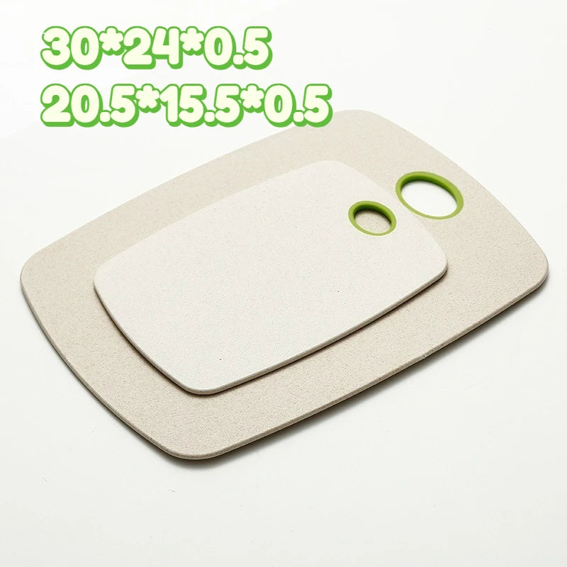 Plastic Cutting Board Wheat Straw Non Slip Easy To Clean Kitchen Chopping Home Knife Friendly Durable Antibacterial 2-Piece Set