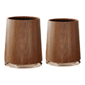 Trash Can Imitation Wood Grain,Sturdy,Farmhouse Decorative Portable Garbage Can Wastebasket Bin Open Top for Office Bedroom Home