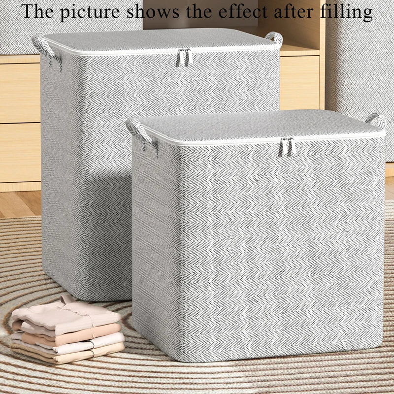 Non-woven large capacity clothing storage bag quilt storage bag bedding storage bag Multifunctional clothing packing bag