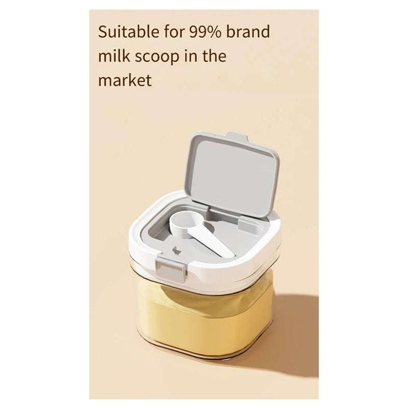 Plastic Canisters - UV- Kitchen Storage Jars with Free Spoon for Milk Powder & Food Sealing Large-A13G