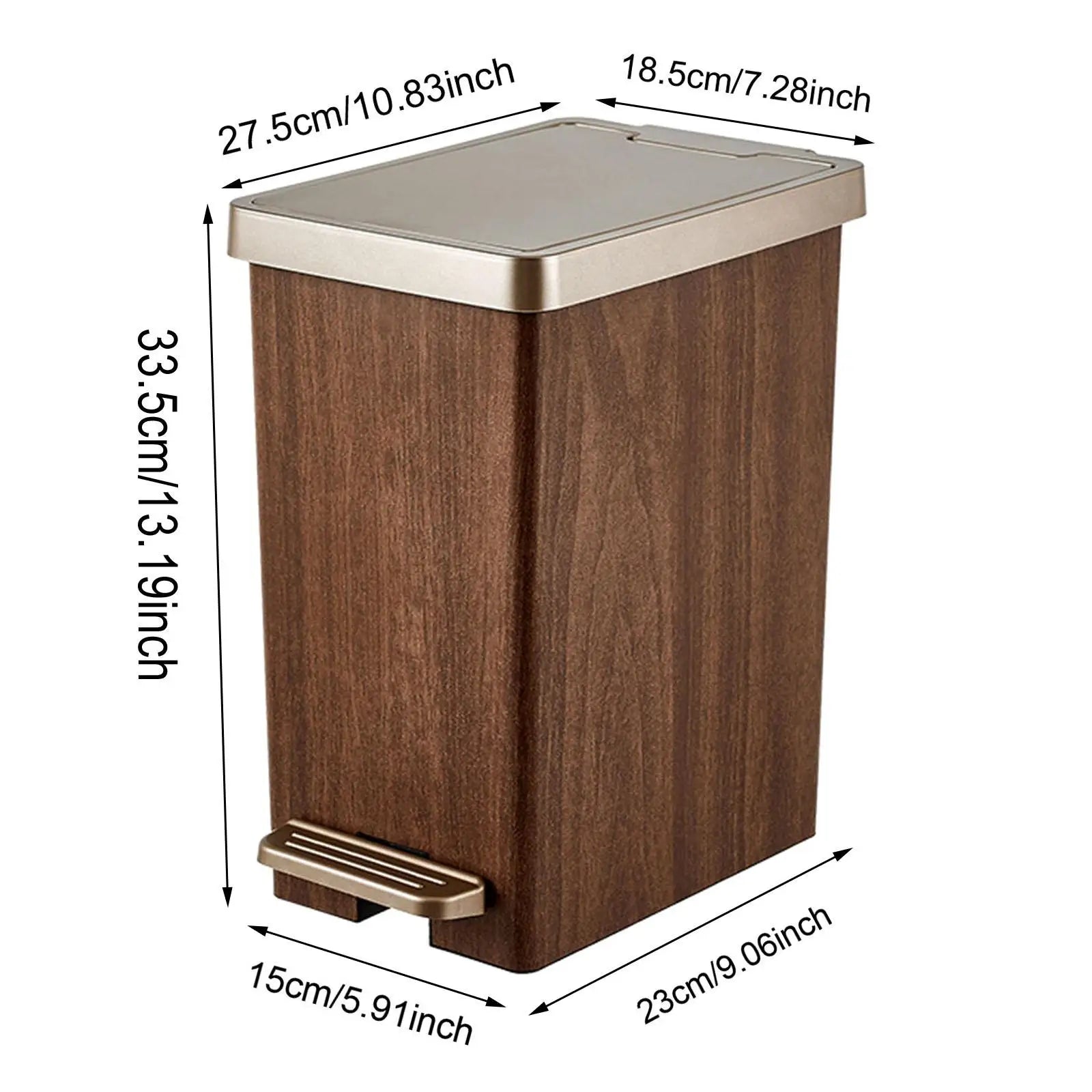 Trash Can Easy to Clean Lightweight Creative Rustic Decorative Waste Basket for Bedroom Restaurant Living Room Office Bathroom