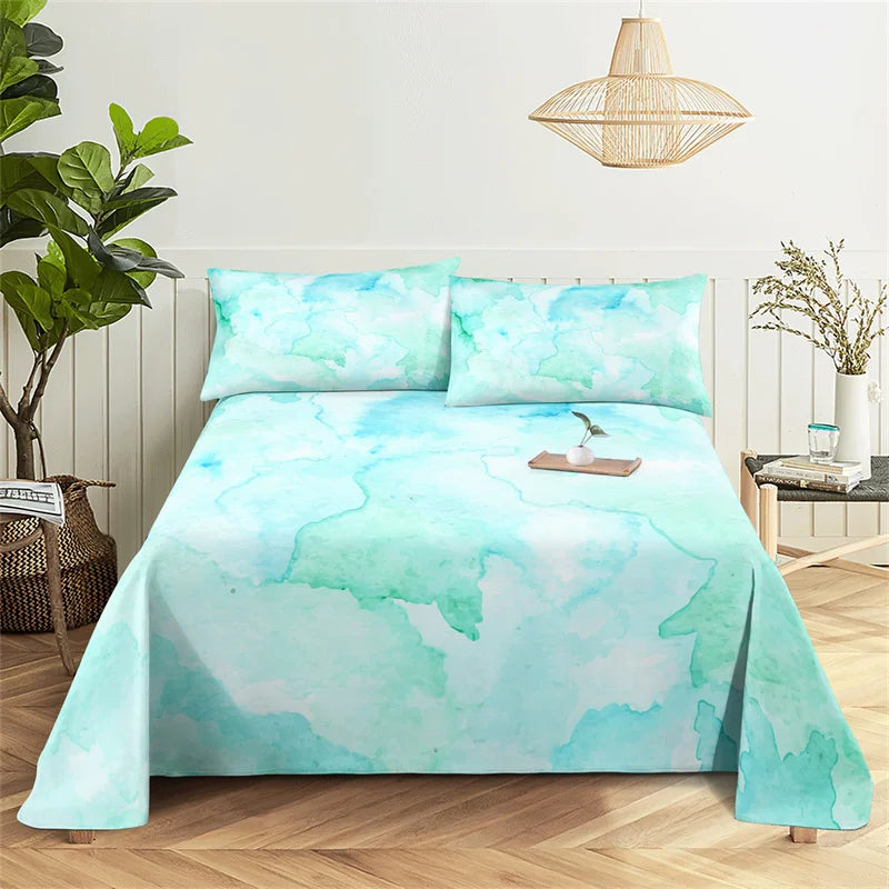 Bedroom Sheet Set Gorgeous Flowers Digital Printing Bedding Sheet Pillow Case Bedding Fashion Exquisite Printing Sheet