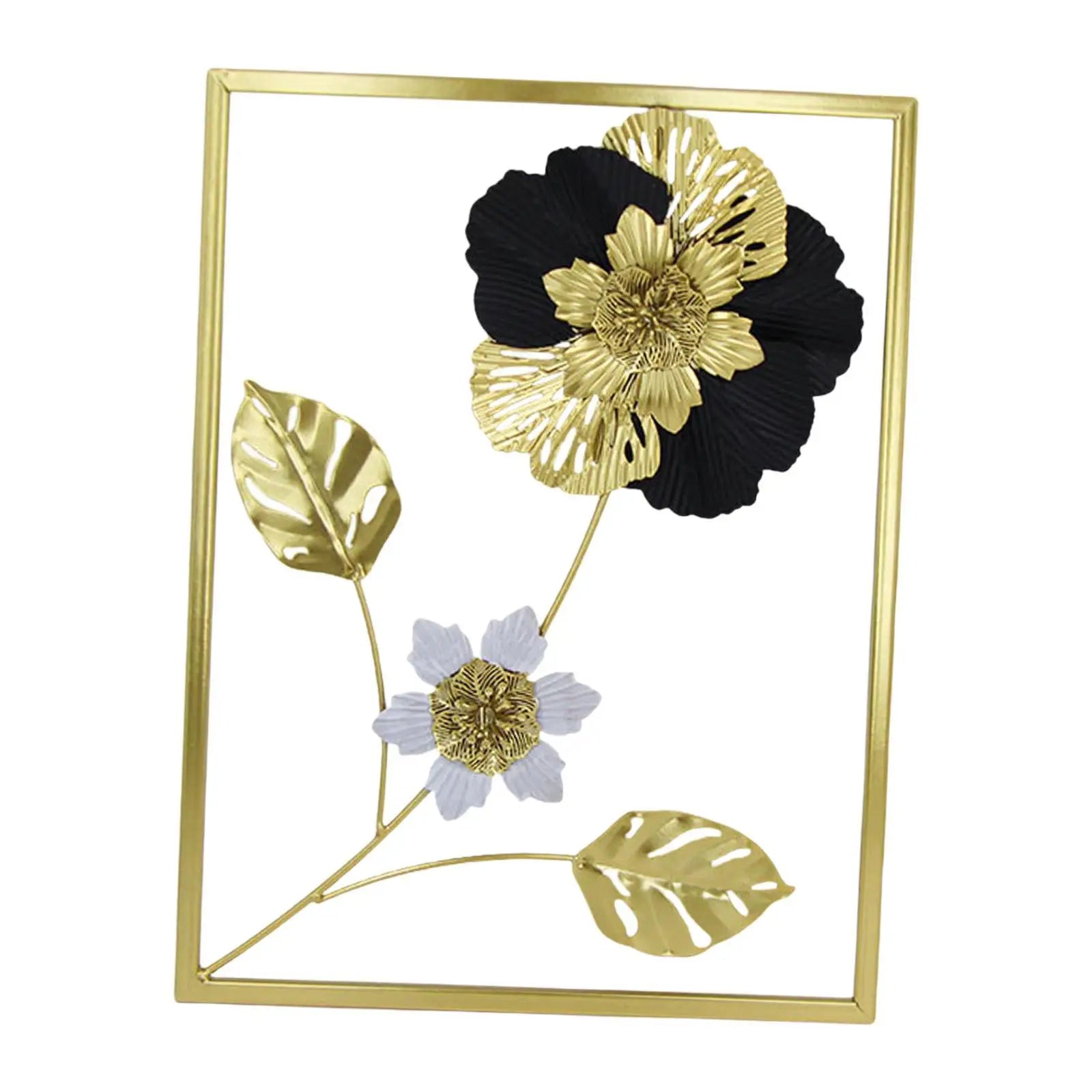 Golden Floral Wall Art Hotel Office Wedding Decoration Patio Bedroom Hallway Minimalist Line Garden Modern Wall Hanging Decor