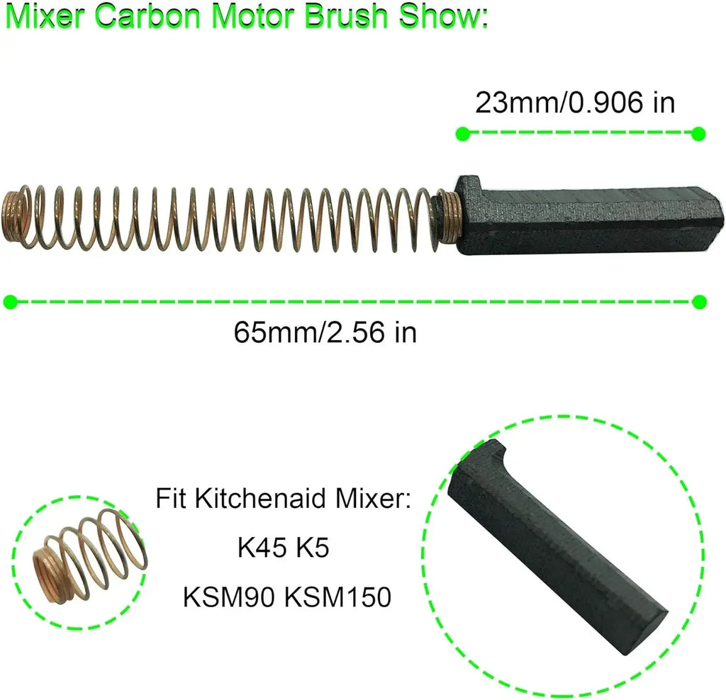 For KitchenAid's/Whirlpool and Kenmore parts carbon brush replacement W10112253 kitchen auxiliary mixer worm gear part W10380496
