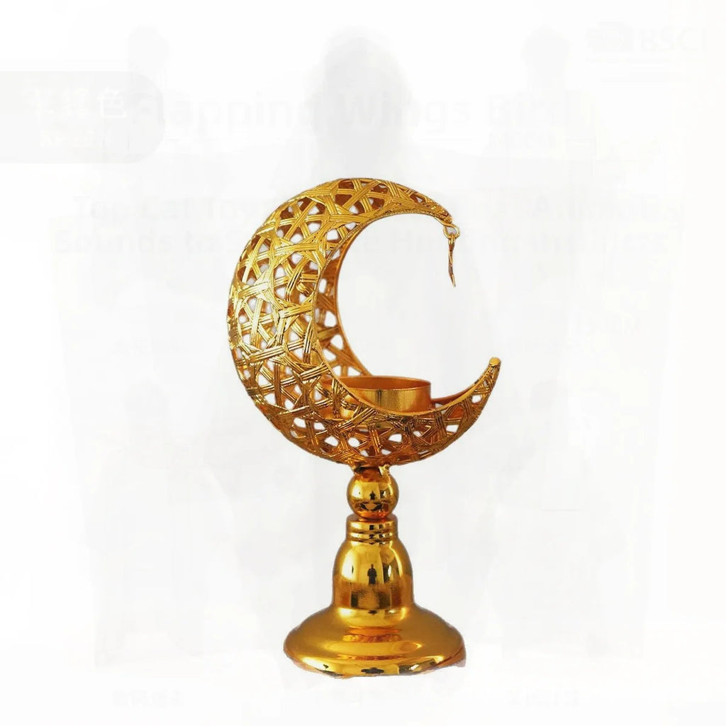 Iron Candle Holder Aromatherapy Stove Moon Shape Home Bedroom Decor Modern Minimalist Geometric Crafts Ornaments