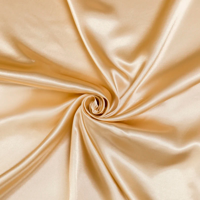 Washable Ice Silk Mattress Protector Dustproof Sheet Bedding Bed Linen Luxury Silky Champagne Flat Sheet (Without pillowcase)