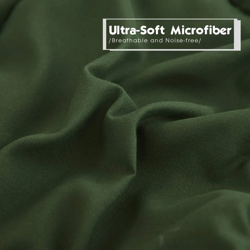 Green King Size Comforter Set - Reversible, All Season, Breathable & Soft Microfiber Bedding with Pillow Shams