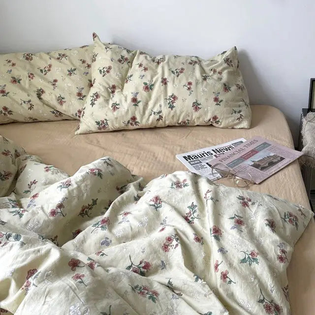 Cute Rabbit Bedding Set Flat Sheet Duvet Cover Pillowcases Single Double Queen Size Bed Linen Boys Girls Home Textile
