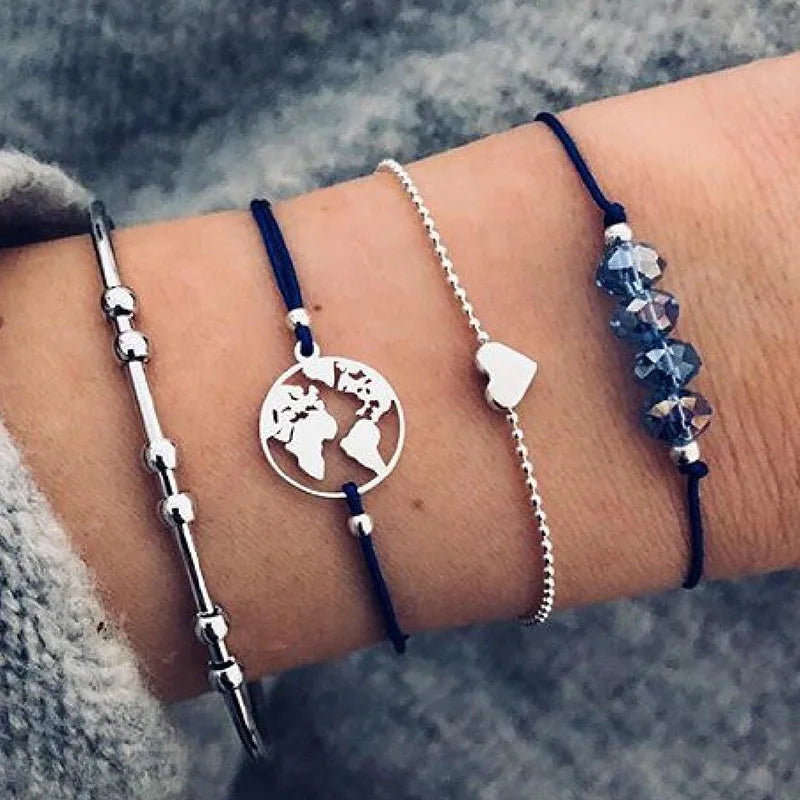 Clearance_Lucky Turkey Evil Eye Bracelet For Women Men Colorful Red Blue Eye Adjustable Metal Chain Bangles Good Luck Wealth Jew