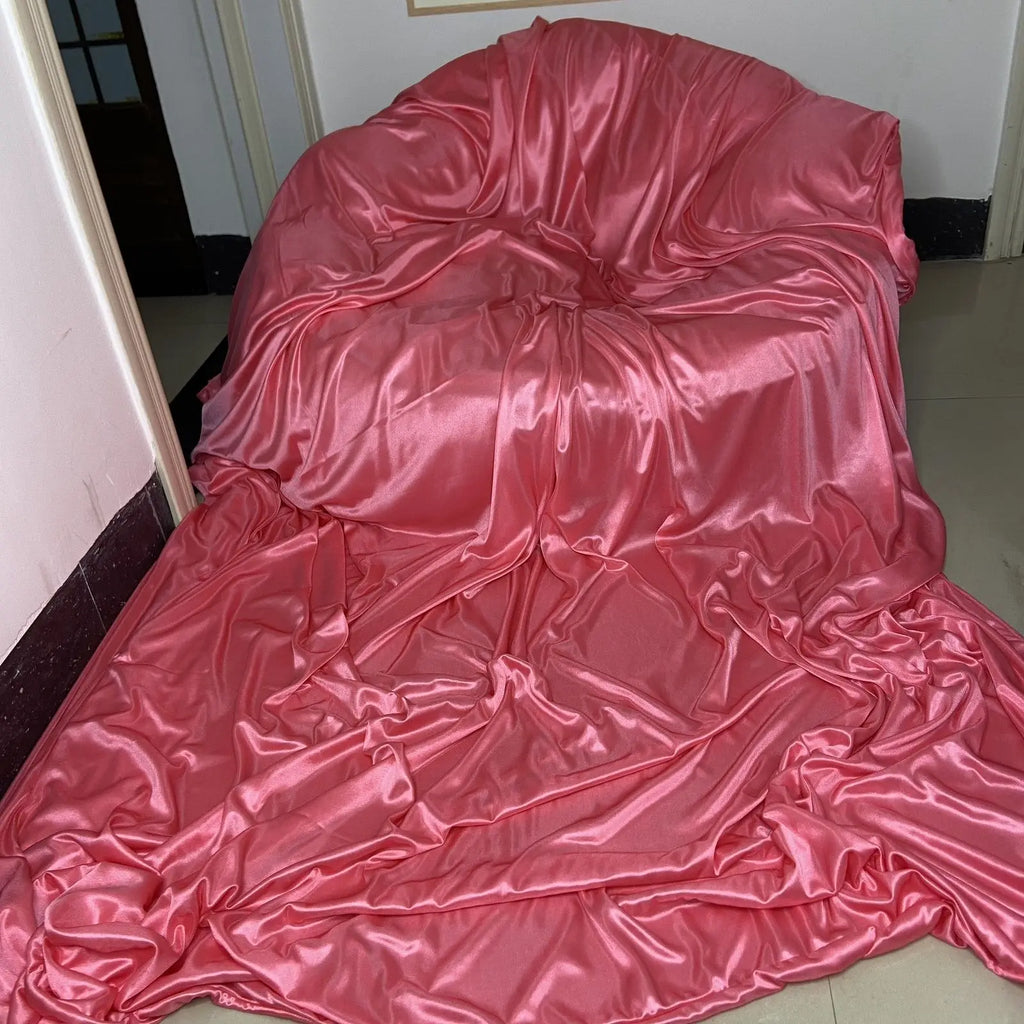 No Pillow Cover Glossy summer satin silk sheet Double side Ice cool bedspread home bedding