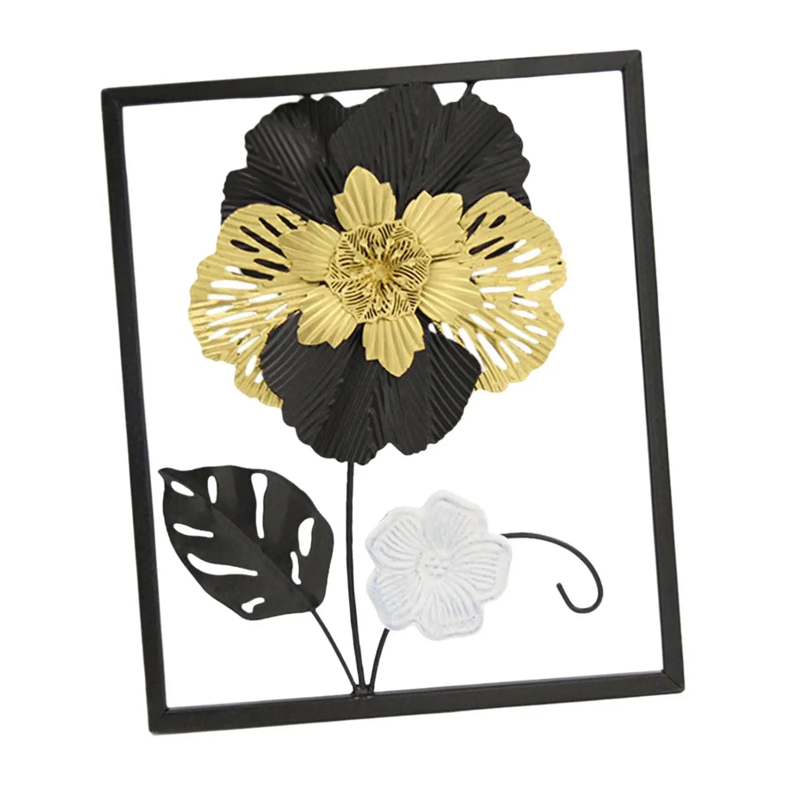 Golden Floral Wall Art Hotel Office Wedding Decoration Patio Bedroom Hallway Minimalist Line Garden Modern Wall Hanging Decor