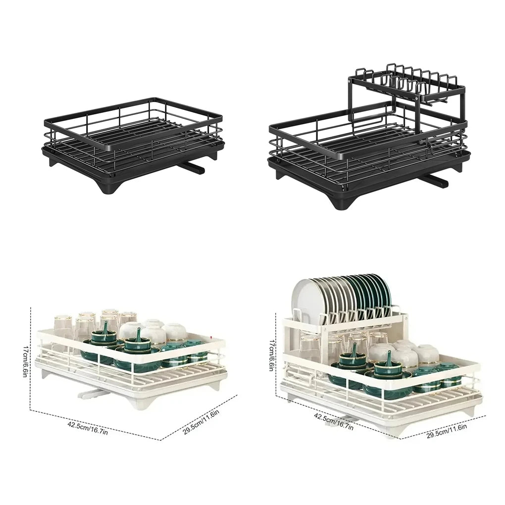 Space-saving Drain Rack Easy To Install And Durable For Small Kitchens Secador De Platos Escurridor