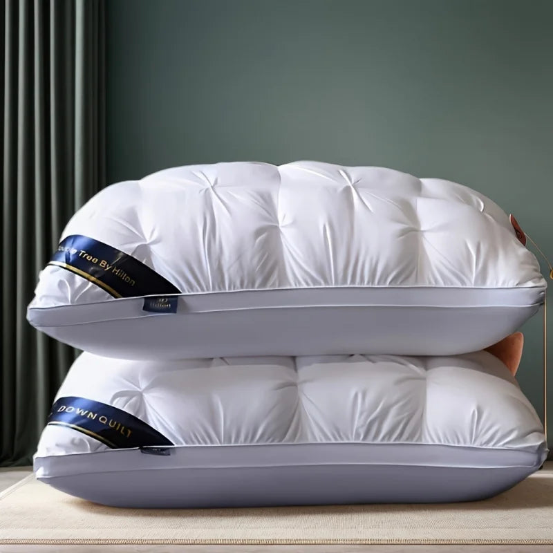 Twisted Flower48 × 74cmStar Hotel High and Low Pillow Home No Collapse Cervical Pillow Insert Waterable Wash Pillow Inner