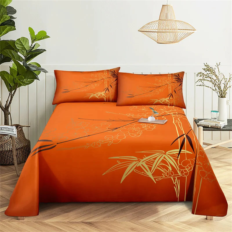 Bedroom Sheet Set Gorgeous Flowers Digital Printing Bedding Sheet Pillow Case Bedding Fashion Exquisite Printing Sheet