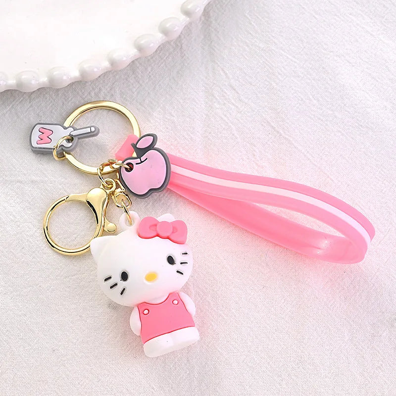 Kawaii Bag Pendant Melody Sanrio Keychain Kuromi Keyring Cinnamoroll Women Christmas gifts Hello Kitty Toy Doll