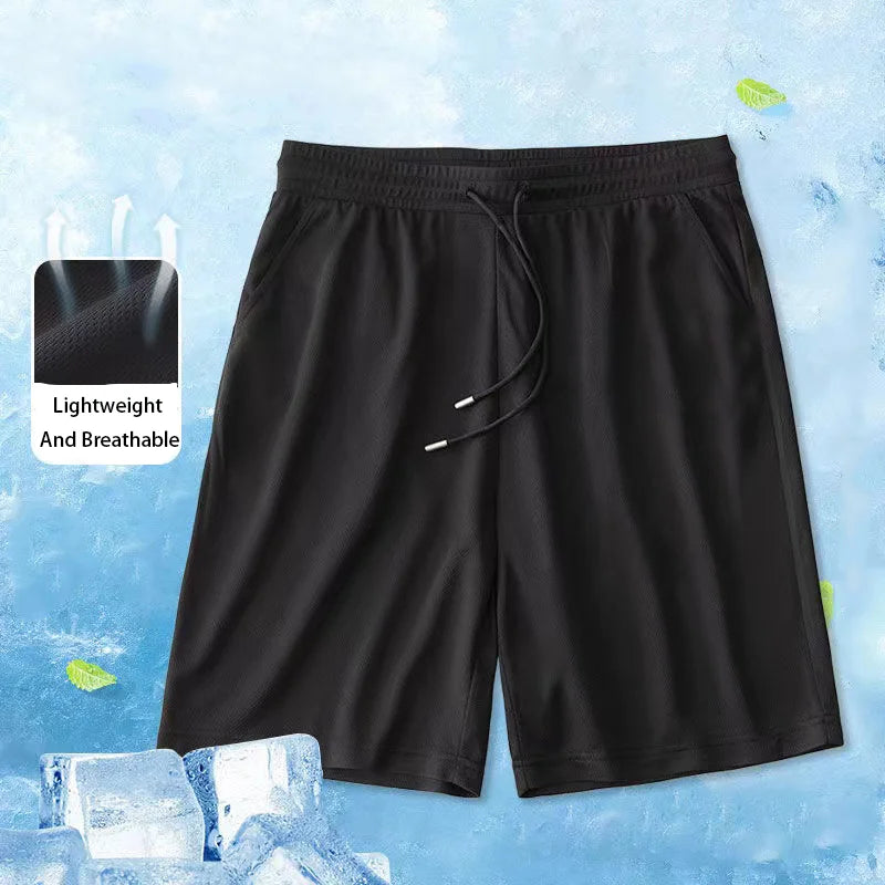 Summer Casual Men's Basketball 2-Piece Set Breathable T-shirt Jogging Shorts Street Sportwear Trendy Thin for Summer