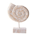 Wood Statue Beach Table Decor Handmade Decoration Accent Figurine Tabletop Statue for Home Office Kitchen Bedroom Mantel