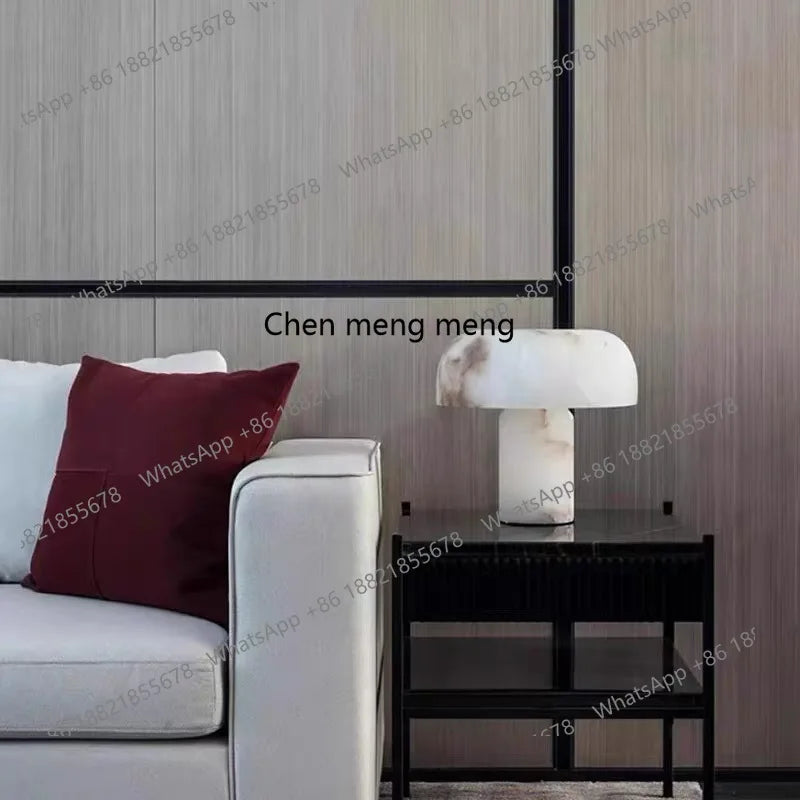 New Chinese marble table lamp designer living room bedroom high-end hotel model room light luxury villa decoration bedside lamp