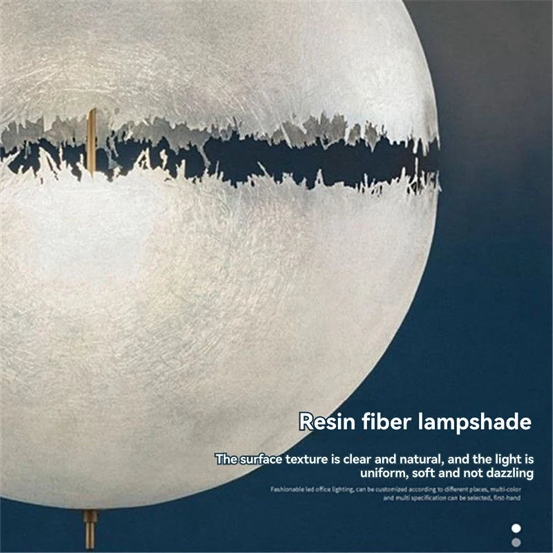 Moon Pendant Light Italy R Globe Light Living Dining Room Deco Space Bedroom Decor Hanging White Lamp-A50M