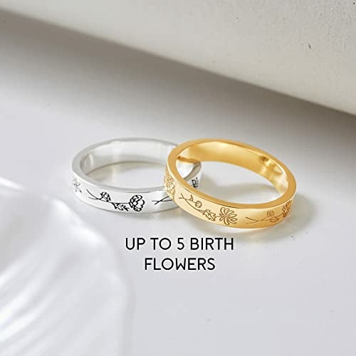Birth Month Flowers Ring
