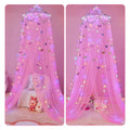 Bed Canopy for Girls Room Bed Canopy Curtains with Led Lights Mosquito Net DIY Princess Room Decor with Butterflies