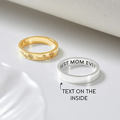 Birth Month Flowers Ring