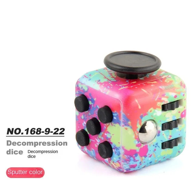 Fidget Stress Relief Dice Colorful Anti-Stress Fingertip Toys for Autism & Anxiety Relief