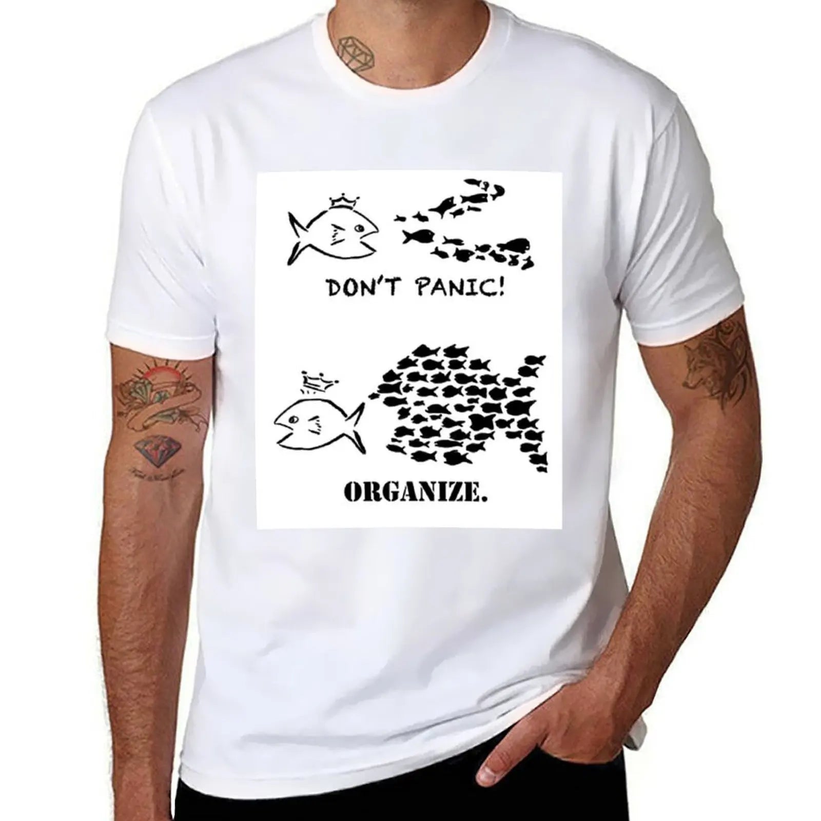 Don't Panic, Organize. T-Shirt Sporty Casual Quick Dry T-Shirt