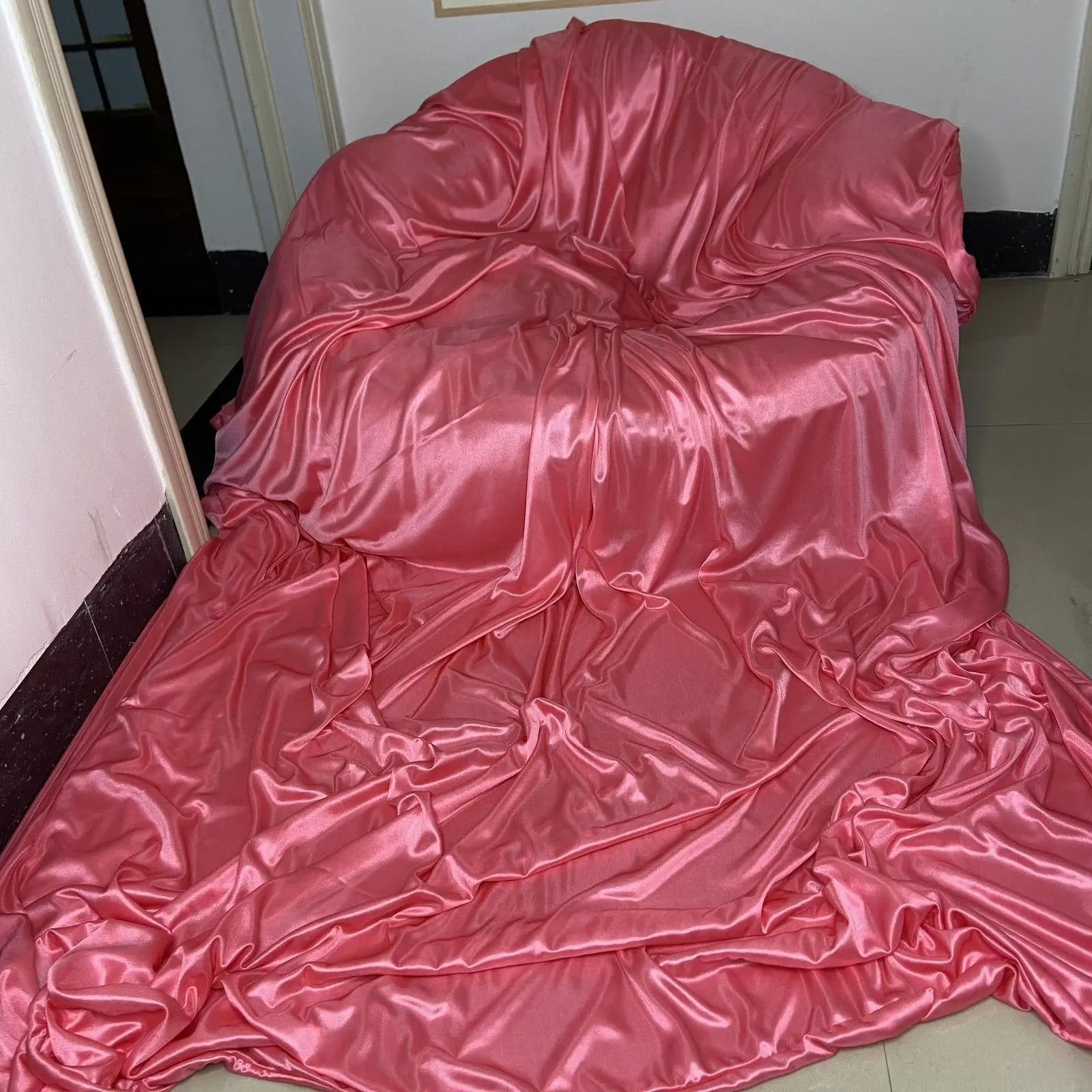 No Pillow Cover Glossy summer satin silk sheet Double side Ice cool bedspread home bedding