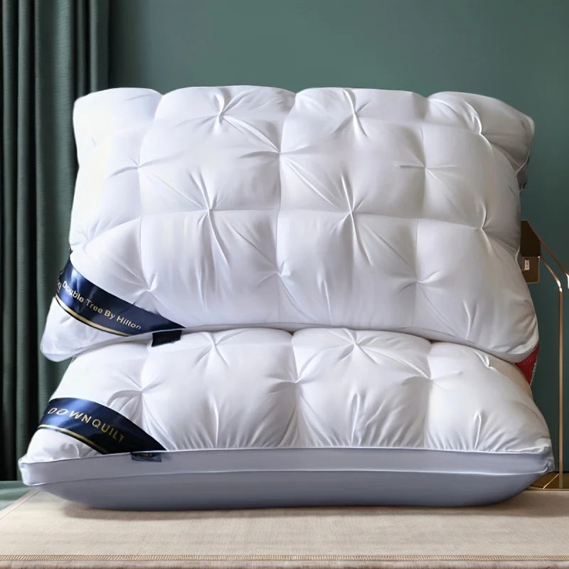 Twisted Flower48 × 74cmStar Hotel High and Low Pillow Home No Collapse Cervical Pillow Insert Waterable Wash Pillow Inner