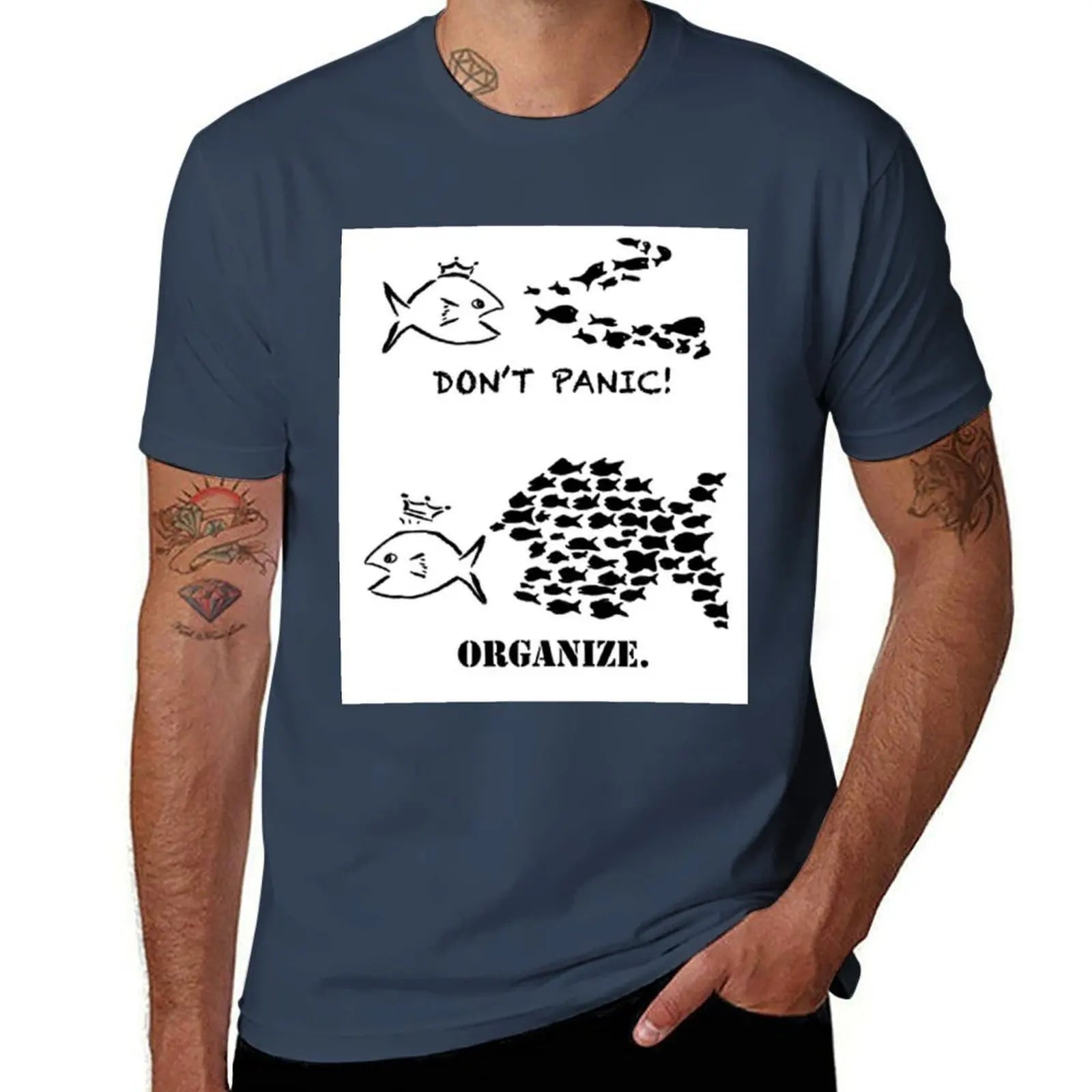 Don't Panic, Organize. T-Shirt Sporty Casual Quick Dry T-Shirt