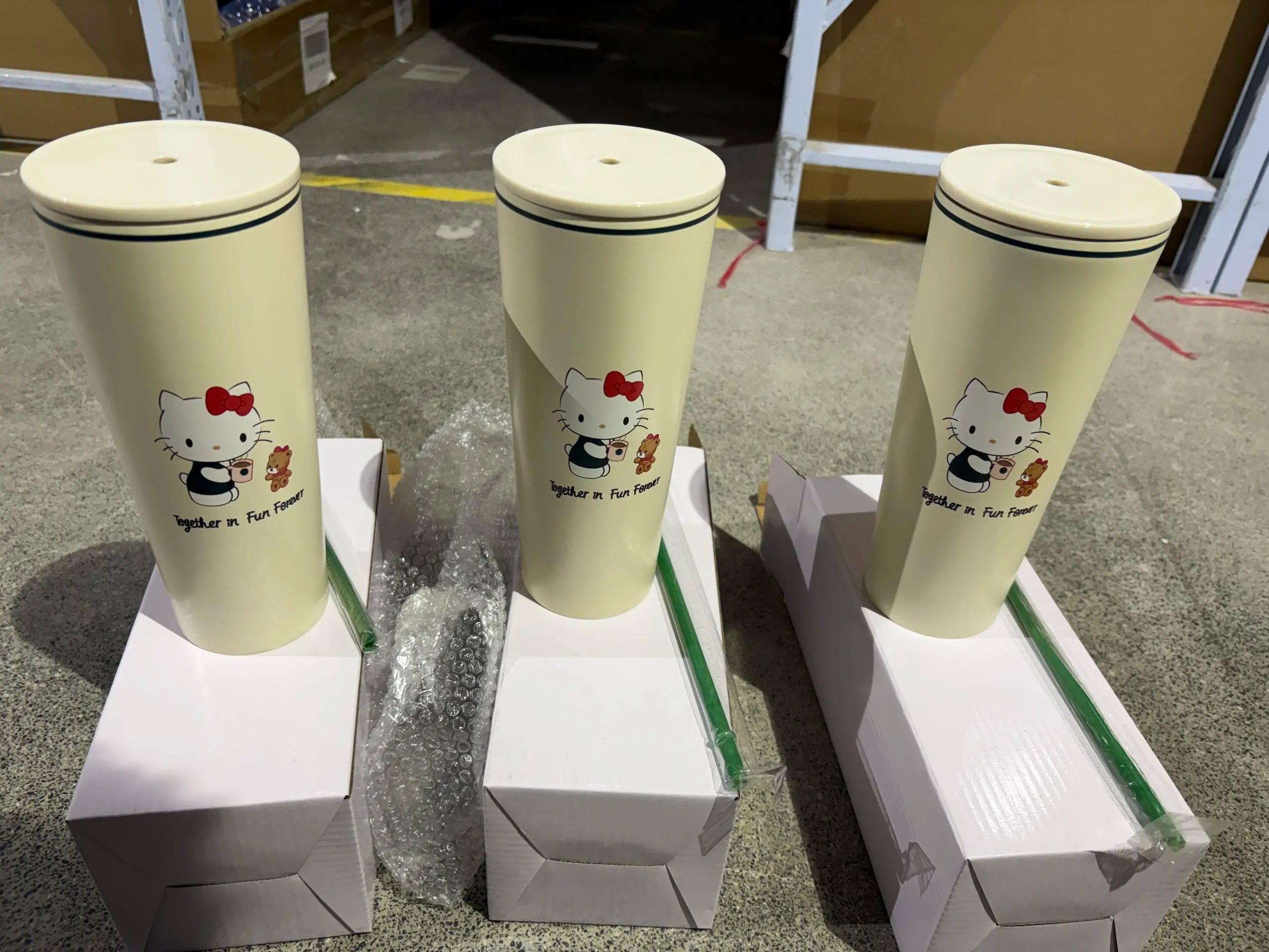 New Cute Cartoon Cat Insulated Cup With Simple And High Beauty Stainless Steel Straw Cup Portable Travel And Camping Goods