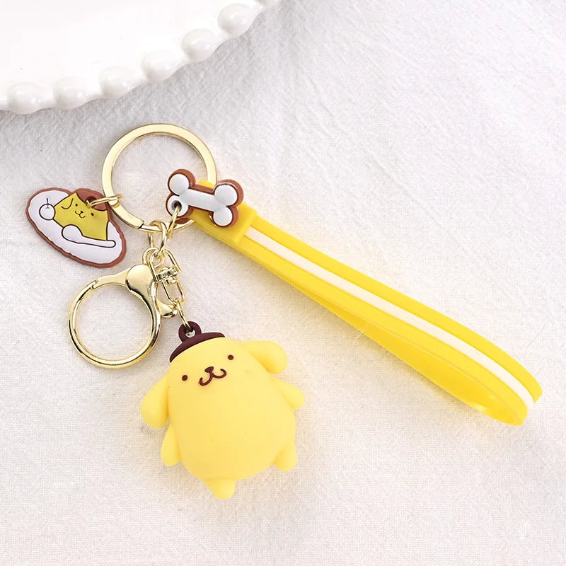 Kawaii Bag Pendant Melody Sanrio Keychain Kuromi Keyring Cinnamoroll Women Christmas gifts Hello Kitty Toy Doll