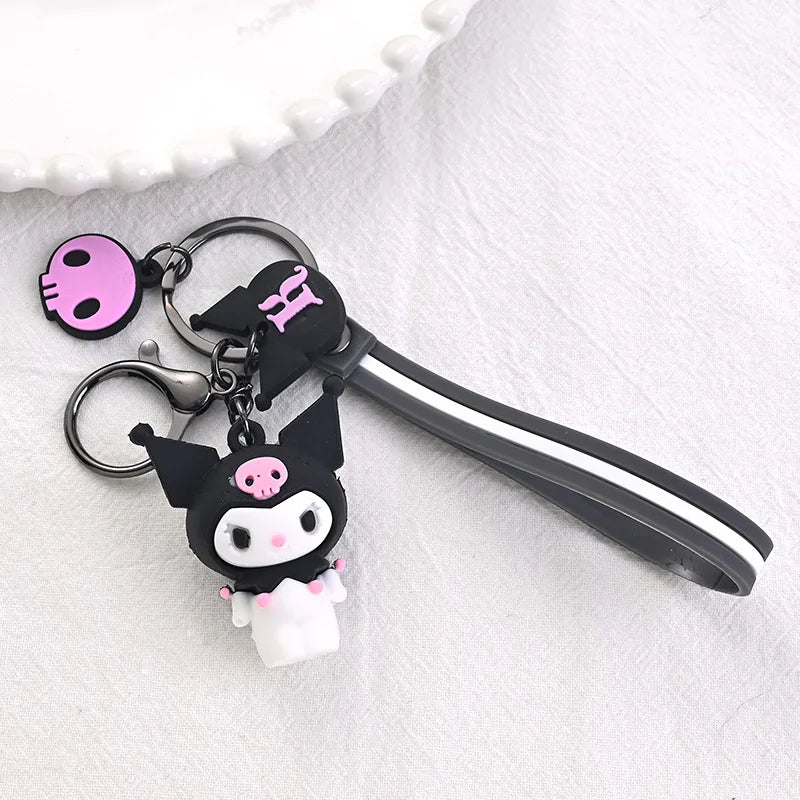 Kawaii Bag Pendant Melody Sanrio Keychain Kuromi Keyring Cinnamoroll Women Christmas gifts Hello Kitty Toy Doll