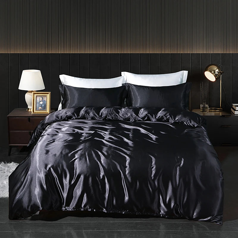 Luxury Gold Mulberry Silk Bedding Set Comforter Quilt Cover Flat Sheet Pillowcase Double Ru Europe Queen Bed Linen Duvet Covers