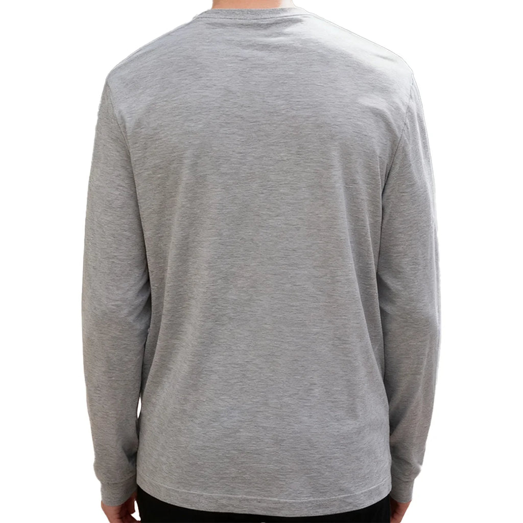 Supp Bro Men's Long Sleeve Tee 100% Cotton 180g Crew Neck Casual Daily Style Soft and Breathable