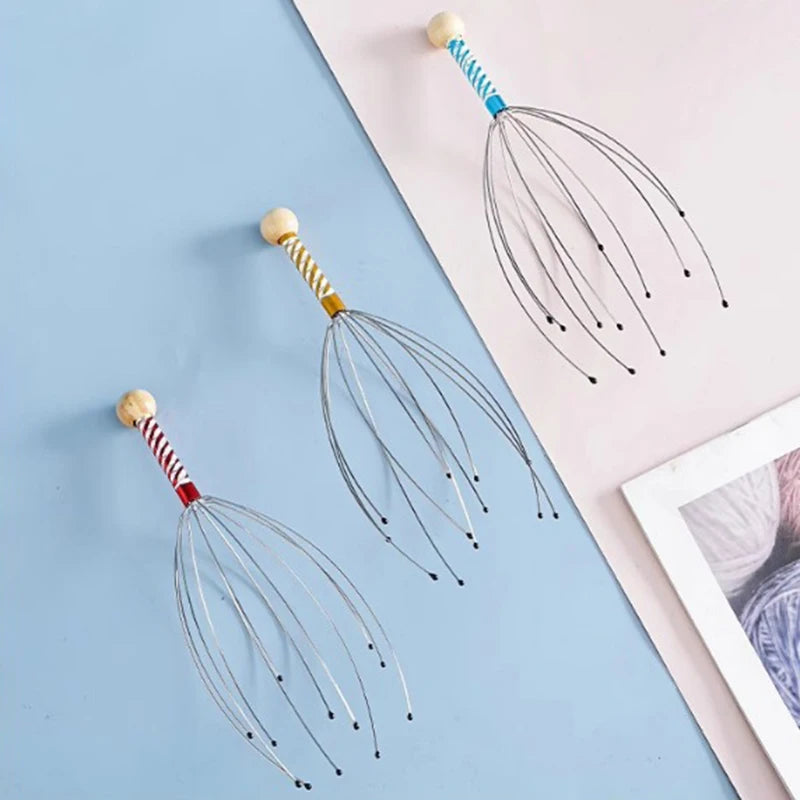 1/2pc Stainless Steel Head Massage Device Relaxation Octopus Scalp Massager Instrument Scratcher Relieves Tension Soul Extractor