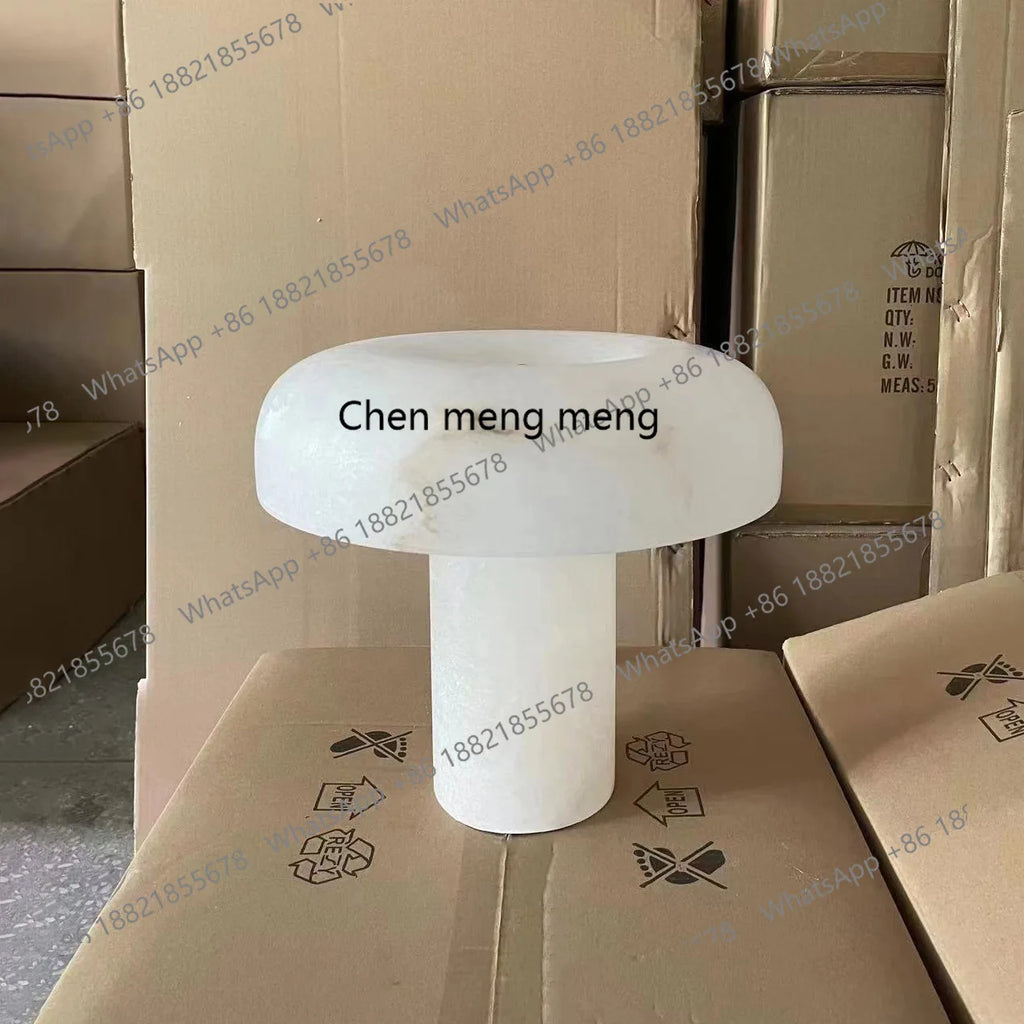 New Chinese marble table lamp designer living room bedroom high-end hotel model room light luxury villa decoration bedside lamp