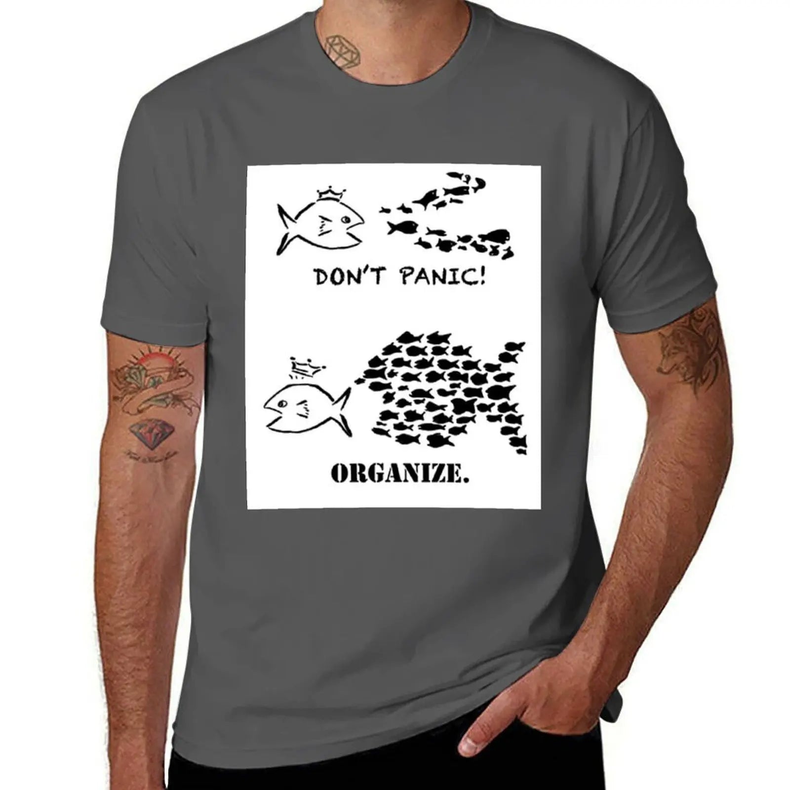 Don't Panic, Organize. T-Shirt Sporty Casual Quick Dry T-Shirt