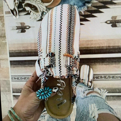Canvas Loafer Women's Vintage Clogs