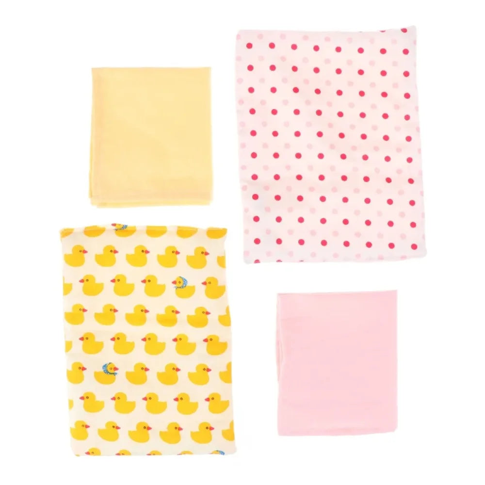 Five-piece Set Lovely Dollhouse Sleeping Blanket Miniature Bed Sheet Dollhouse Miniature Bed 1:12 Scale Pillow 20cm Bedding