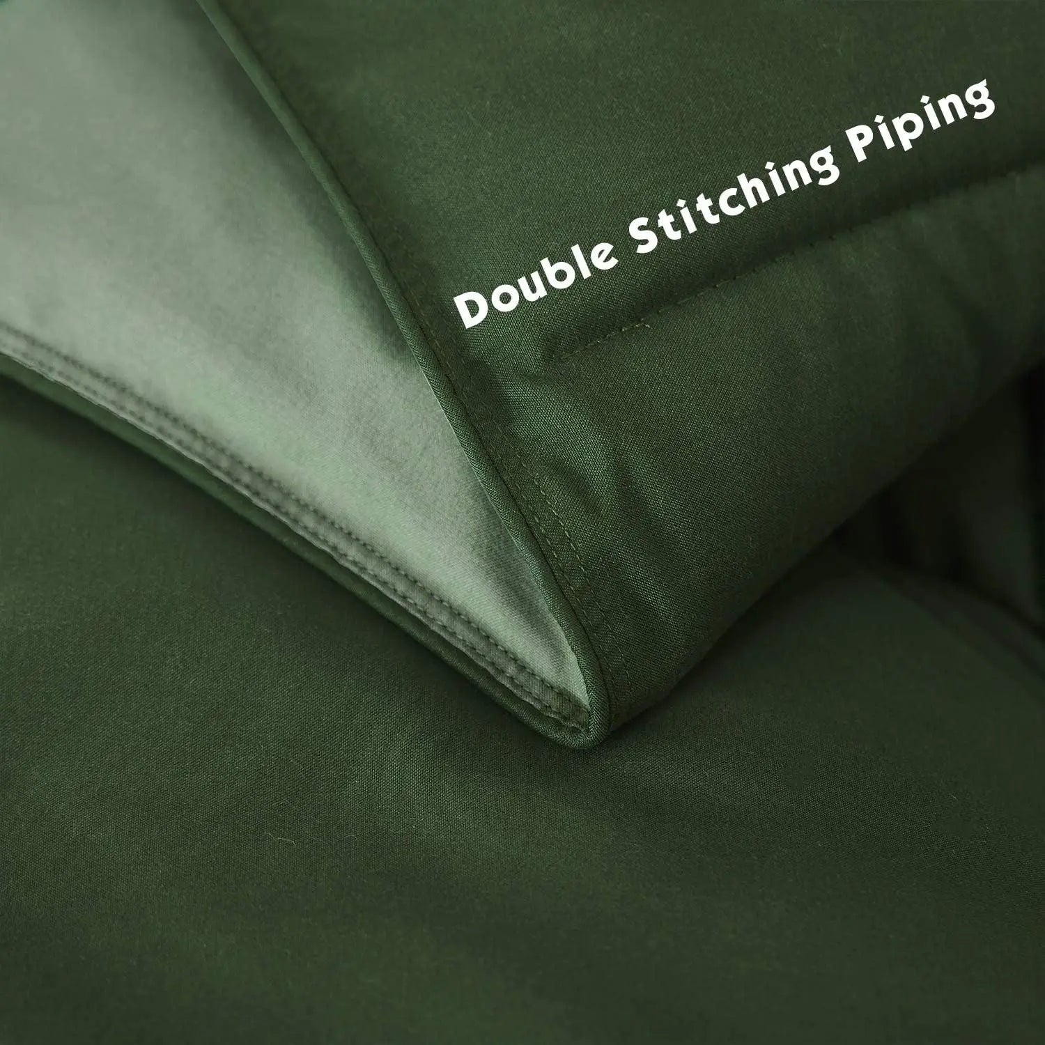 Green King Size Comforter Set - Reversible, All Season, Breathable & Soft Microfiber Bedding with Pillow Shams