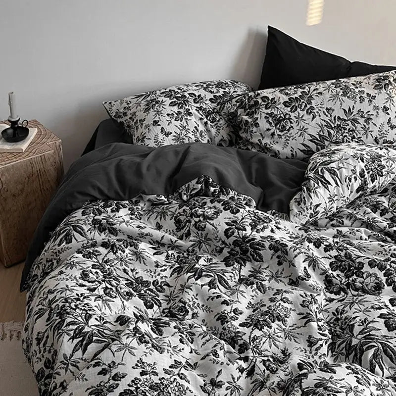 Bed Linen Duvet Cover Sheets Simple Style Four-piece Set Japanese Dormitory Bedding Single Student Cover Quilt Three-piece Set