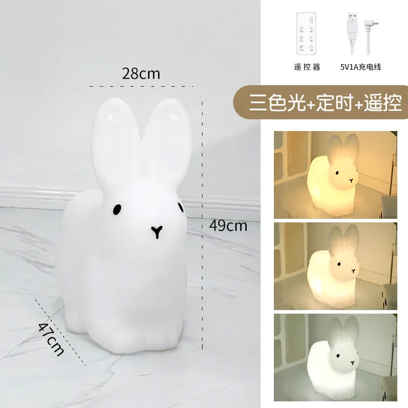 Rabbit floor lamp, living room sofa next to the decoration, atmosphere lamp, bedroom high-end light luxury desk lamp 2025 new