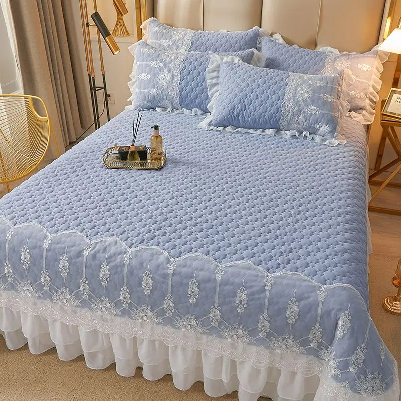 WOSTAR Quilted thicken white bed sheet summer bedspread couple 2 people bed linens luxury double bed bedding king size 180x200cm